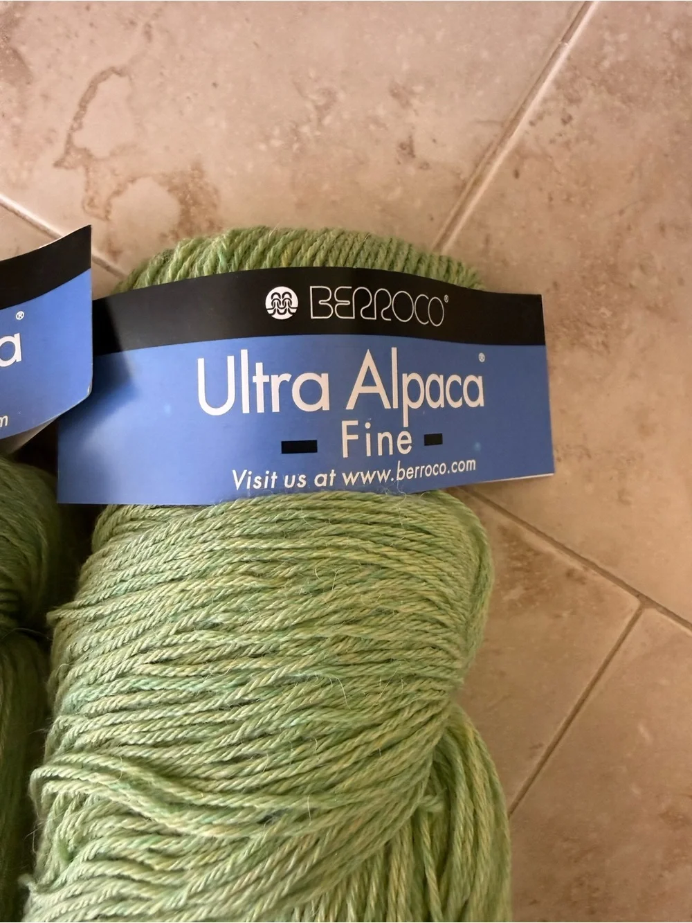 Berroco Ultra Alpaca Fine Knit Yarn - Light Green - Lime Mix